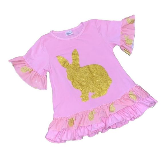 Gold silhouette boutique bunny top size 7(XXL) - Picture 1 of 6
